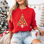 Tree Outline Design - Christmas Unisex Crewneck T-Shirt Sweatshirt Hoodie