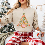 Tree Outline Design - Christmas Unisex Crewneck T-Shirt Sweatshirt Hoodie