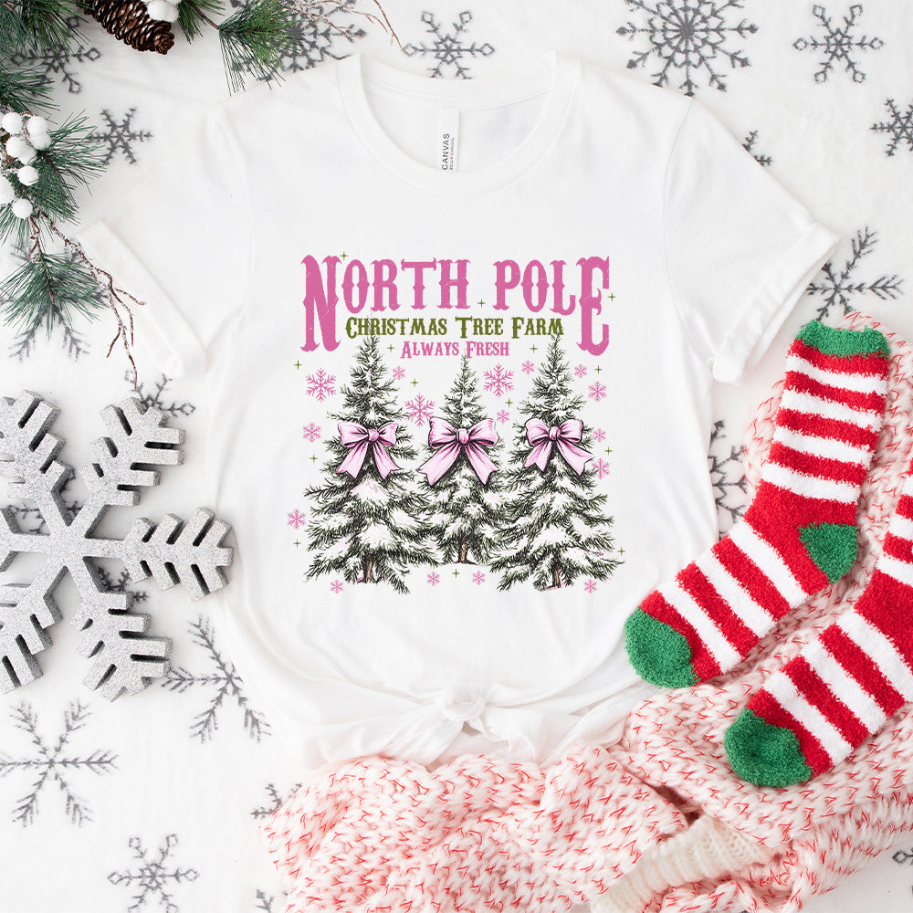 North Pole Christmas Tree Farm - Christmas Unisex Crewneck T-Shirt Sweatshirt Hoodie