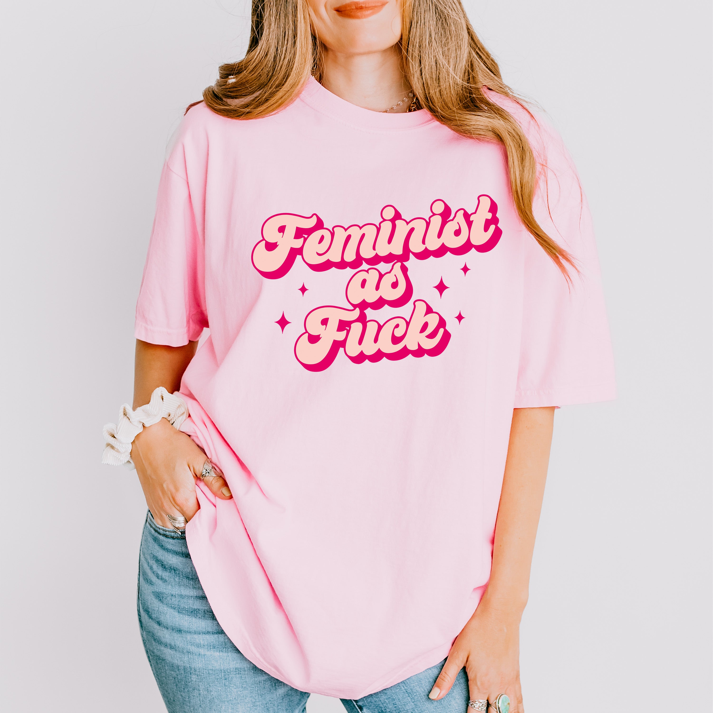Feminist As Fuck - Feminism Theme Unisex Crewneck T-Shirt Sweatshirt Hoodie