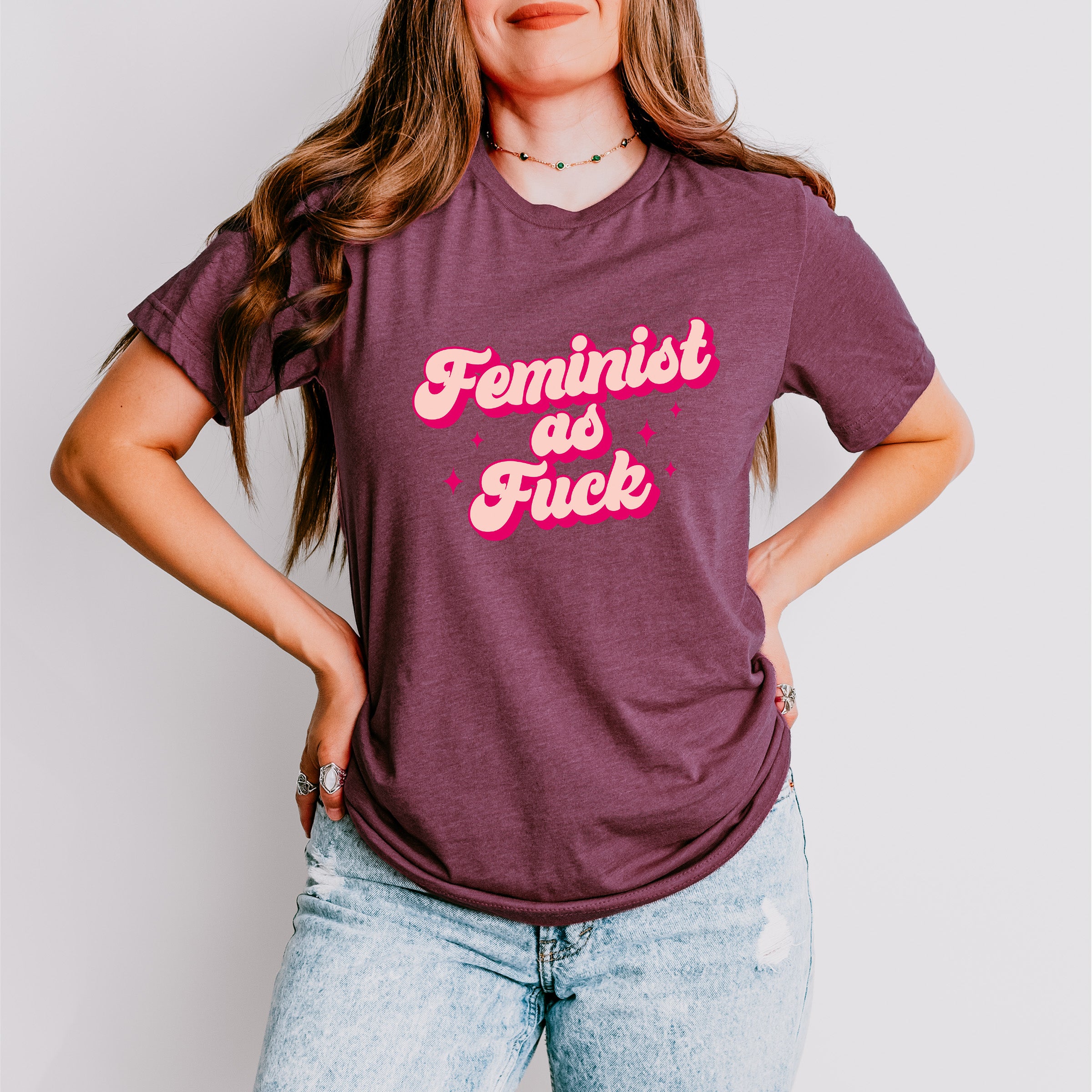 Feminist As Fuck - Feminism Theme Unisex Crewneck T-Shirt Sweatshirt Hoodie