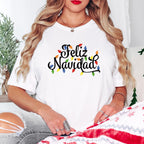 Feliz Navidad Colorful Lights - Christmas Unisex Crewneck T-Shirt Sweatshirt Hoodie