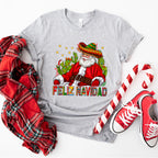 Feliz Navidad Santa Hat - Christmas Unisex Crewneck T-Shirt Sweatshirt Hoodie