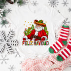 Feliz Navidad Santa Hat - Christmas Unisex Crewneck T-Shirt Sweatshirt Hoodie