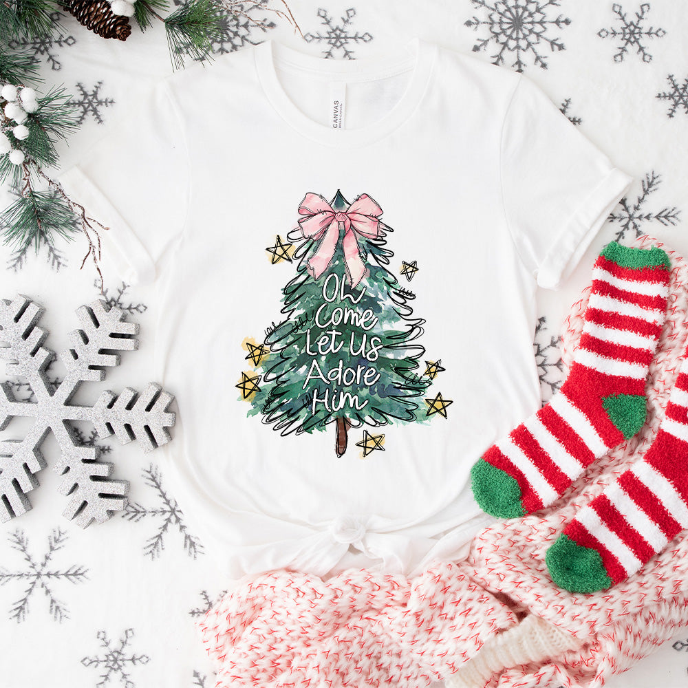 Come Let Us Adore Him - Christmas Unisex Crewneck T-Shirt Sweatshirt Hoodie