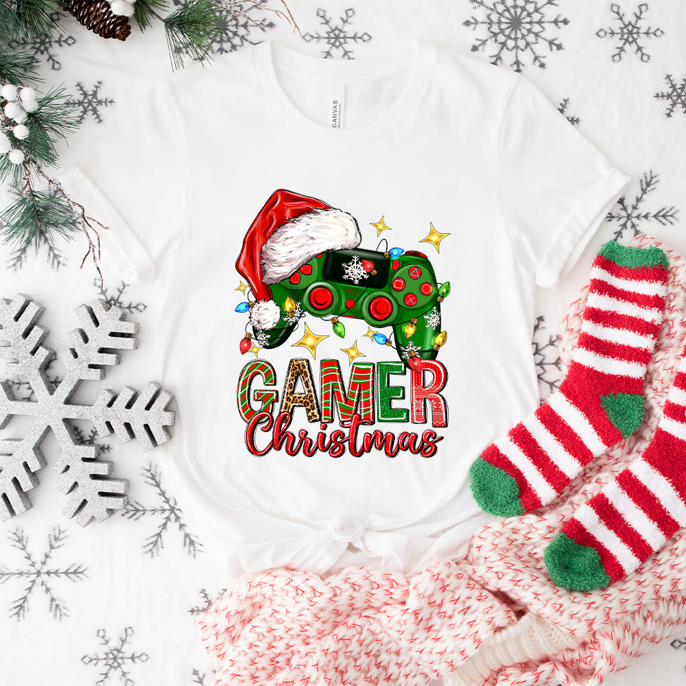 Gamer Christmas Controller Design - Christmas Unisex Crewneck T-Shirt Sweatshirt Hoodie