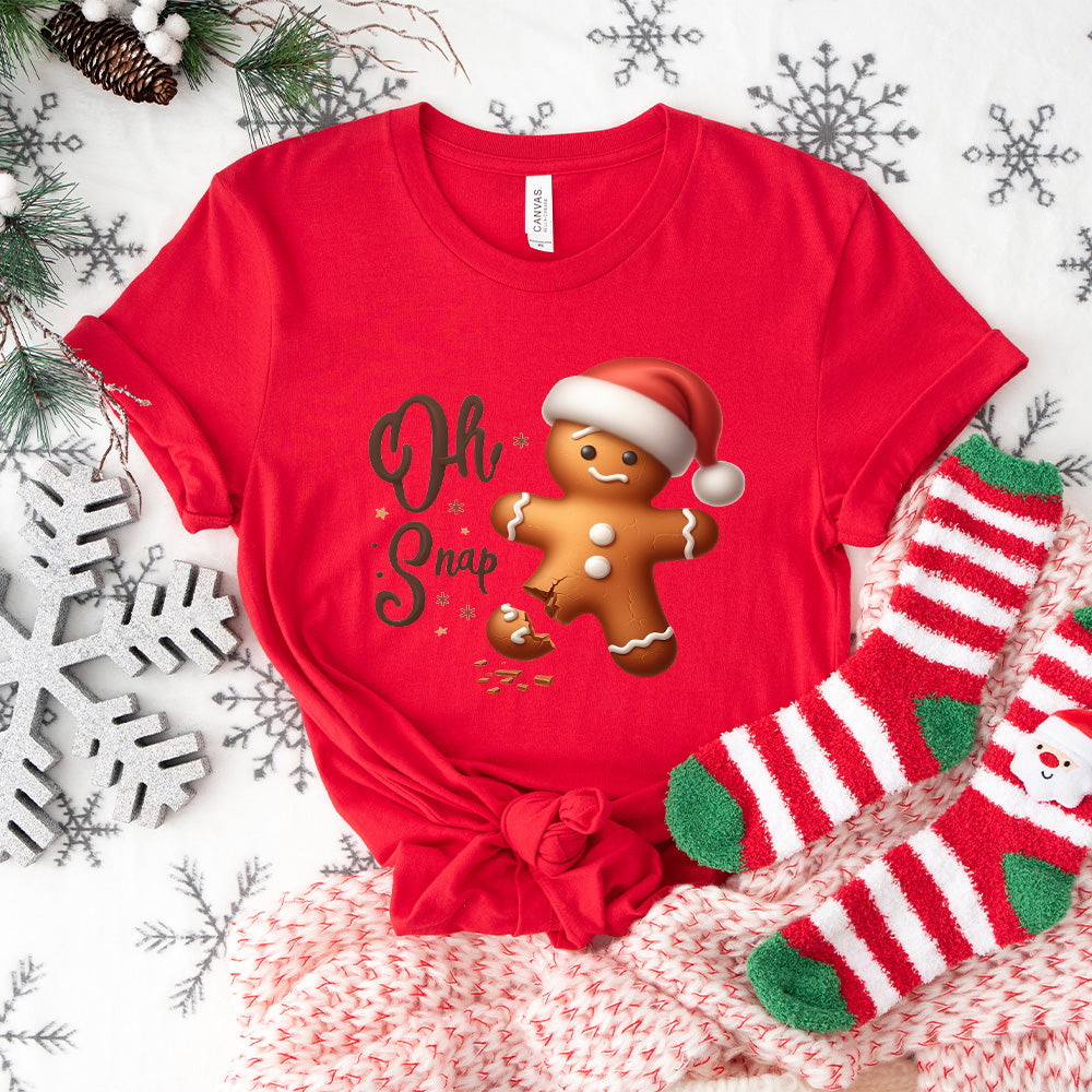 Oh Snap Cookie Design - Christmas Unisex Crewneck T-Shirt Sweatshirt Hoodie
