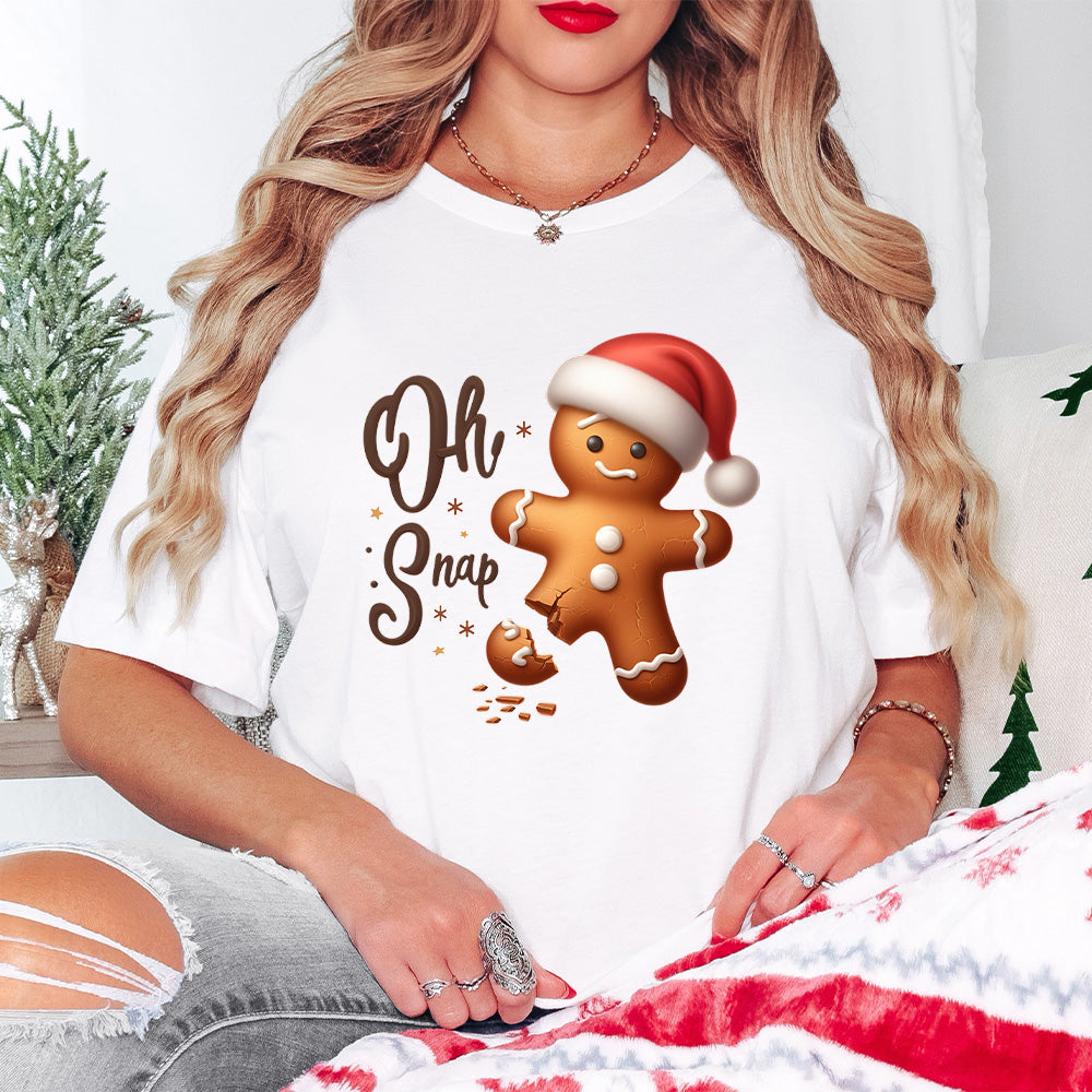Oh Snap Cookie Design - Christmas Unisex Crewneck T-Shirt Sweatshirt Hoodie