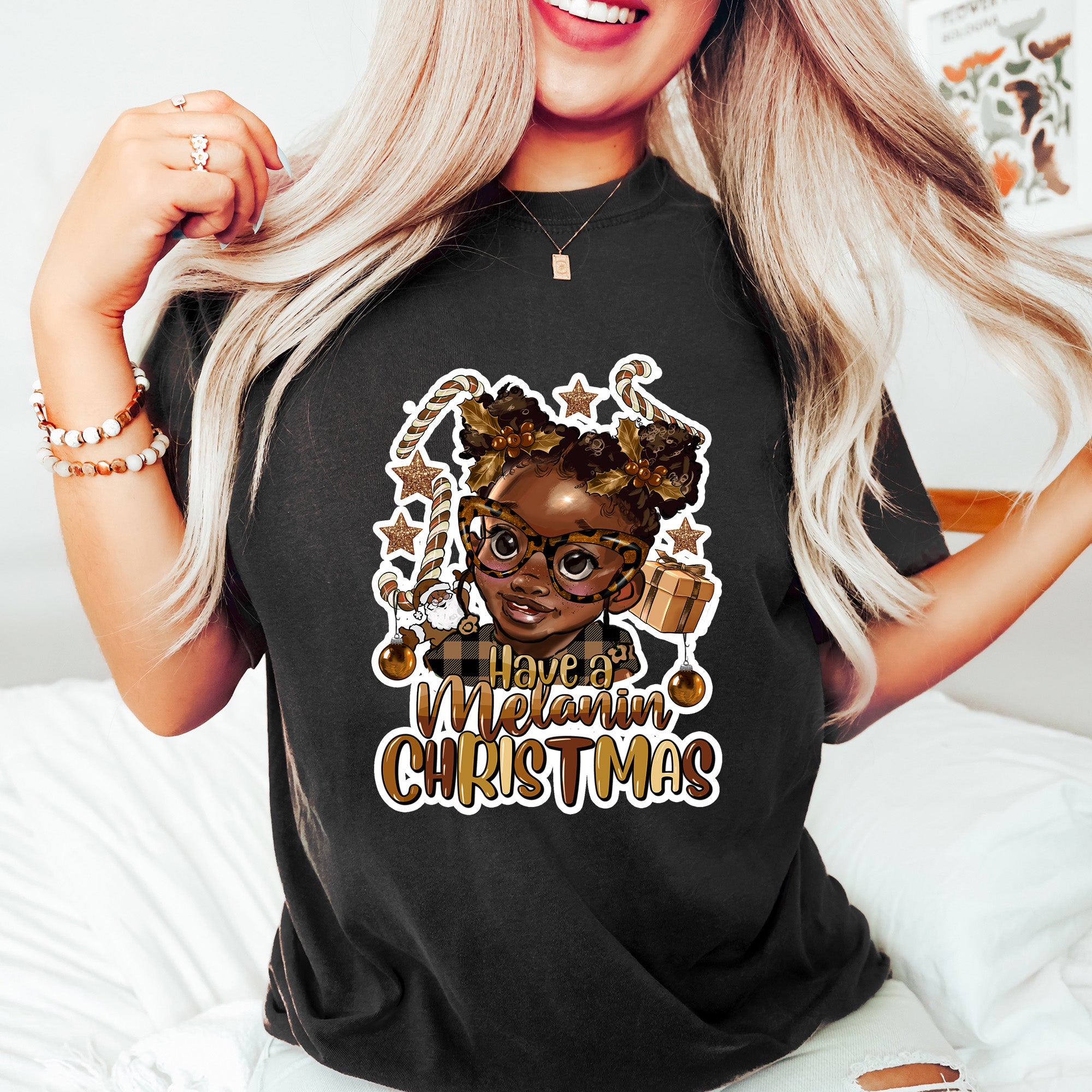 Have A Melanin Christmas - Christmas Unisex Crewneck T-Shirt Sweatshirt Hoodie