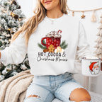Hot Cocoa And Christmas Movies - Christmas Unisex Crewneck T-Shirt Sweatshirt Hoodie