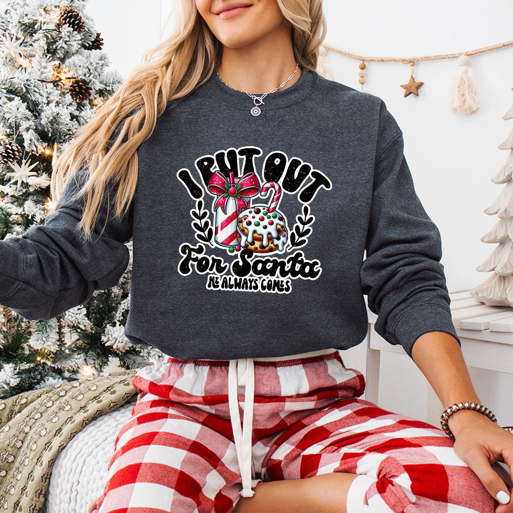 I Put Out For Santa - Christmas Unisex Crewneck T-Shirt Sweatshirt Hoodie