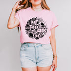 Woman Rights Doodles Design - Feminism Theme Unisex Crewneck T-Shirt Sweatshirt Hoodie