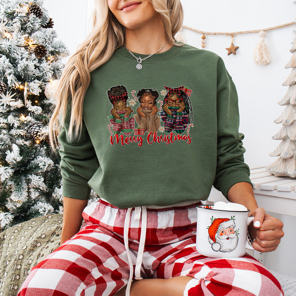 Merry Christmas Girls - Christmas Unisex Crewneck T-Shirt Sweatshirt Hoodie
