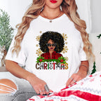 Merry Christmas Afro Girl - Christmas Unisex Crewneck T-Shirt Sweatshirt Hoodie