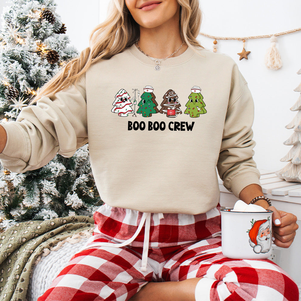 Boo Boo Crew Trees - Christmas Unisex Crewneck T-Shirt Sweatshirt Hoodie