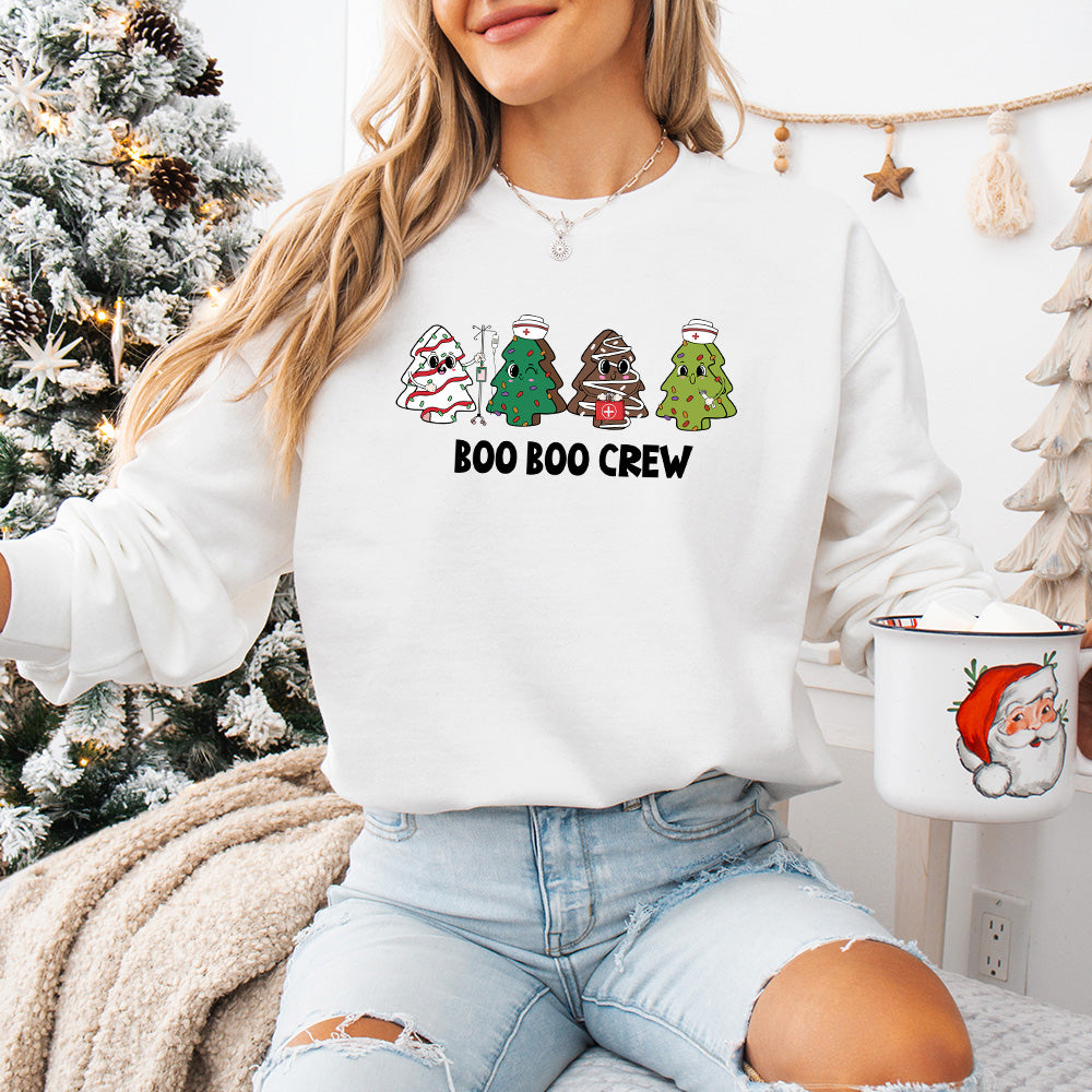 Boo Boo Crew Trees - Christmas Unisex Crewneck T-Shirt Sweatshirt Hoodie