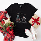 Snowman And Cat - Christmas Unisex Crewneck T-Shirt Sweatshirt Hoodie
