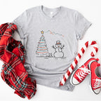 Snowman And Cat - Christmas Unisex Crewneck T-Shirt Sweatshirt Hoodie
