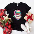 Colorful Santa Glasses Design - Christmas Unisex Crewneck T-Shirt Sweatshirt Hoodie