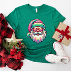 Colorful Santa Glasses Design - Christmas Unisex Crewneck T-Shirt Sweatshirt Hoodie