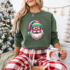Colorful Santa Glasses Design - Christmas Unisex Crewneck T-Shirt Sweatshirt Hoodie