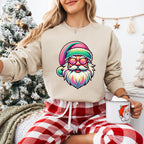 Colorful Santa Glasses Design - Christmas Unisex Crewneck T-Shirt Sweatshirt Hoodie