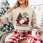 Just Waiting For Christmas Couch - Christmas Unisex Crewneck T-Shirt Sweatshirt Hoodie