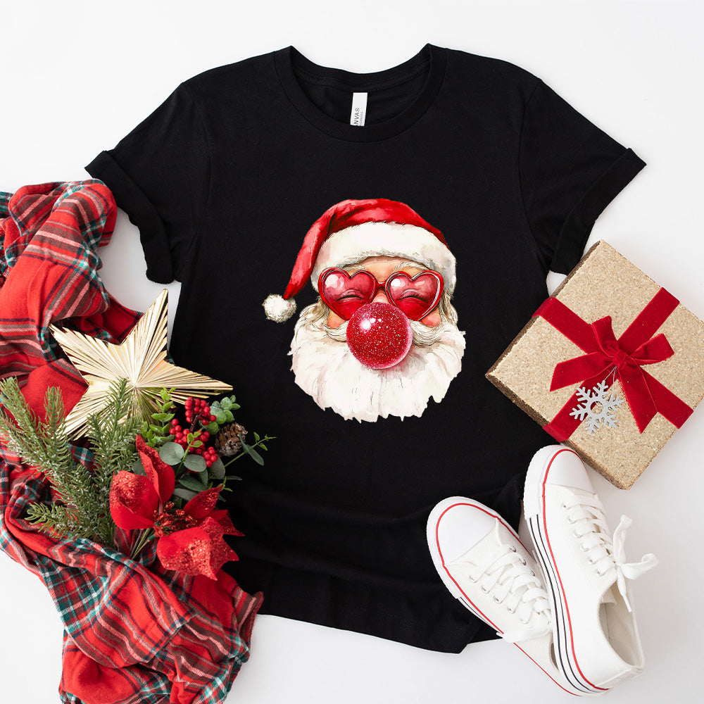 Santa Red Bubble Gum - Christmas Unisex Crewneck T-Shirt Sweatshirt Hoodie