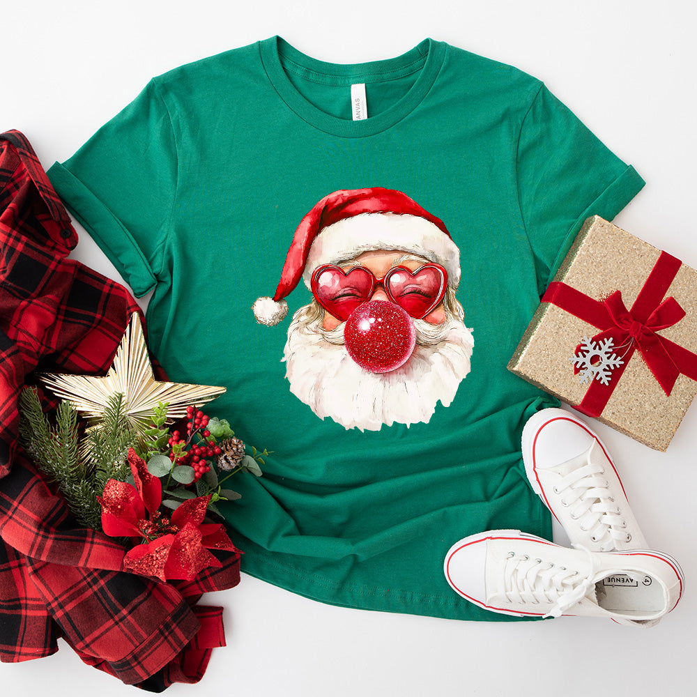 Santa Red Bubble Gum - Christmas Unisex Crewneck T-Shirt Sweatshirt Hoodie