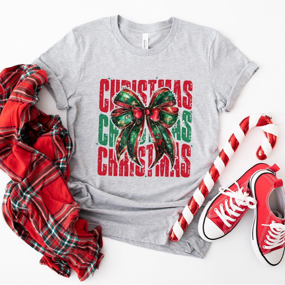 Christmas Red And Green Ribbon - Christmas Unisex Crewneck T-Shirt Sweatshirt Hoodie
