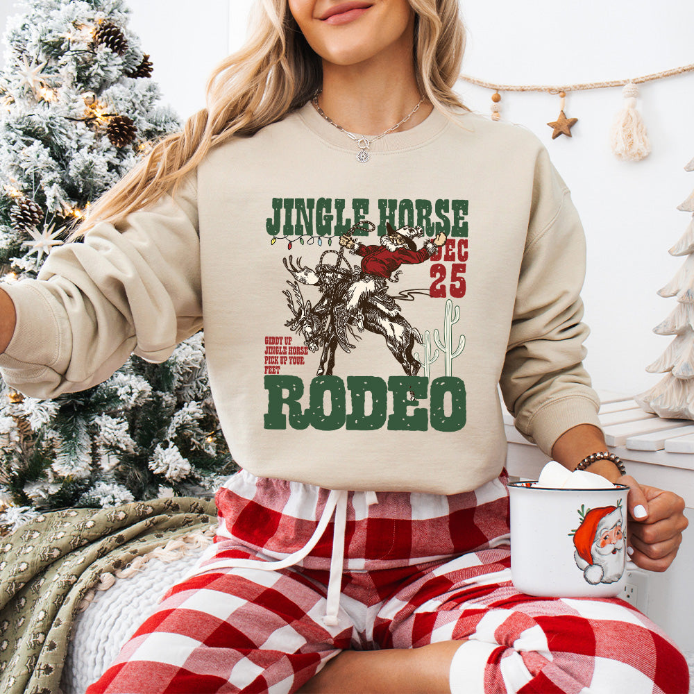 Jingle Horse Rodeo - Christmas Unisex Crewneck T-Shirt Sweatshirt Hoodie