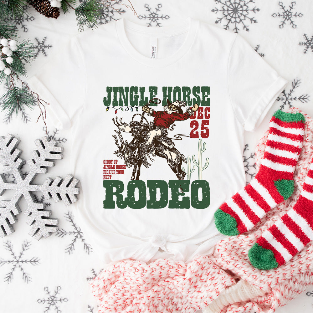 Jingle Horse Rodeo - Christmas Unisex Crewneck T-Shirt Sweatshirt Hoodie