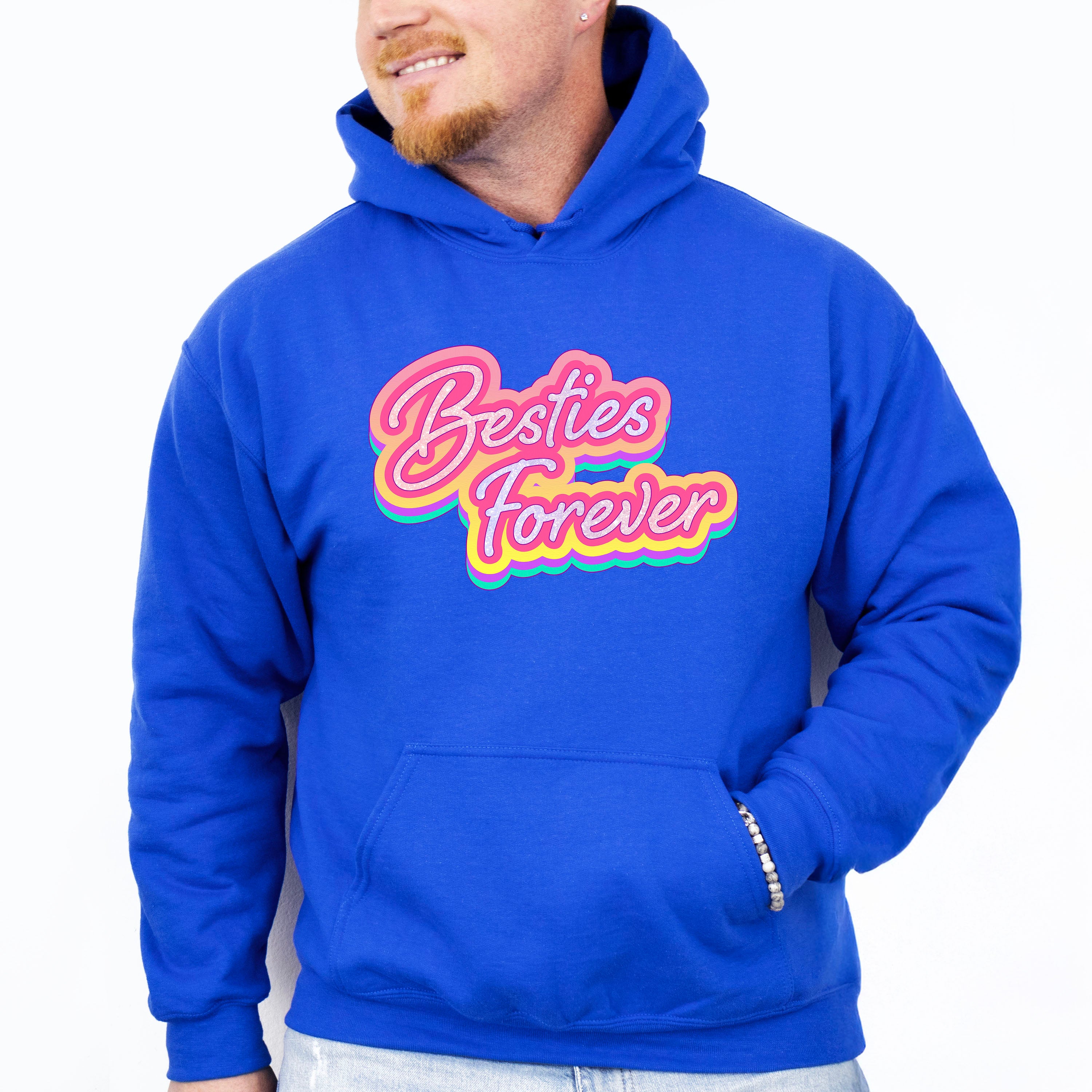 Besties Forever Neon Sign - Best Friends Unisex Crewneck T-Shirt Sweatshirt Hoodie