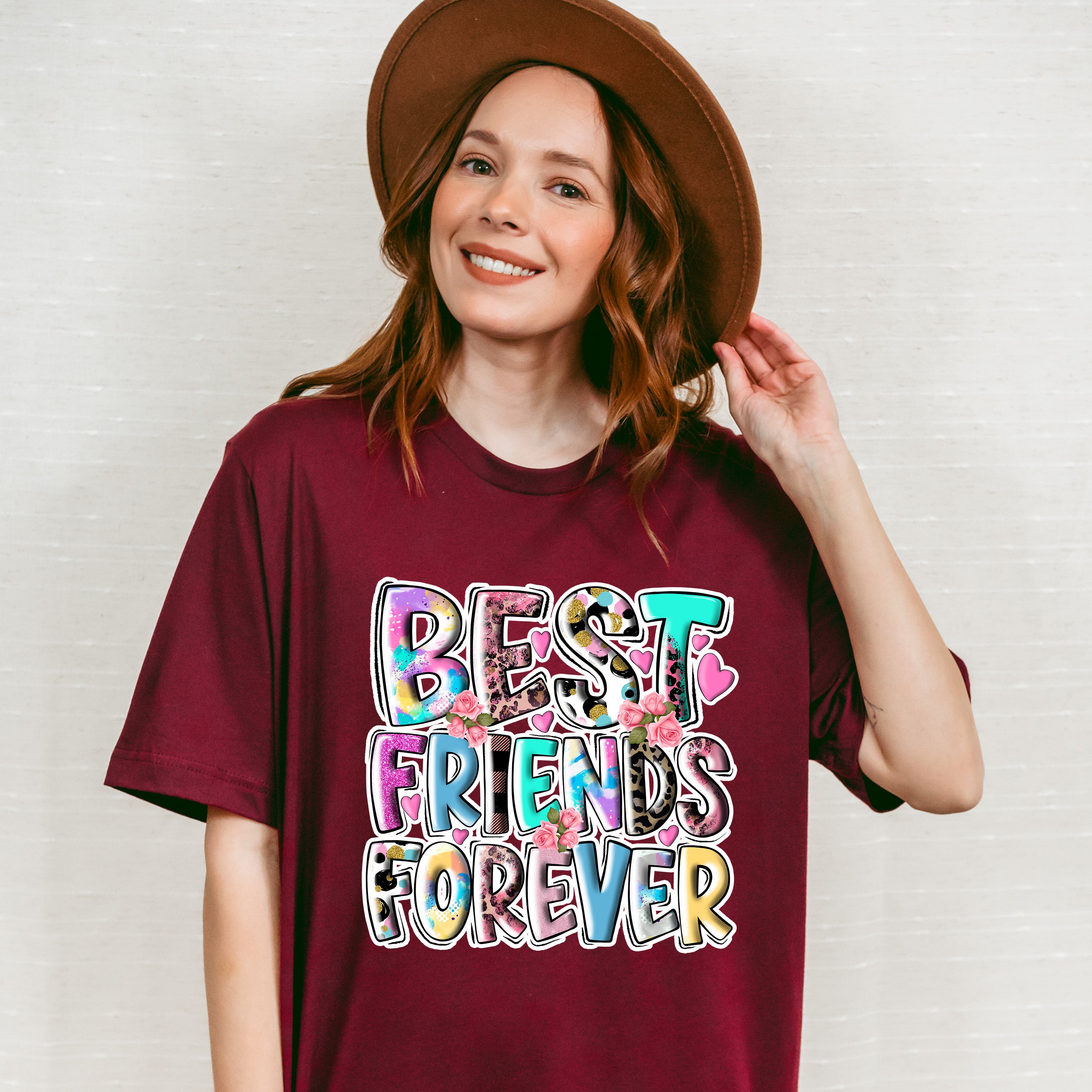 Best Friends Forever Colorful - Best Friends Unisex Crewneck T-Shirt Sweatshirt Hoodie