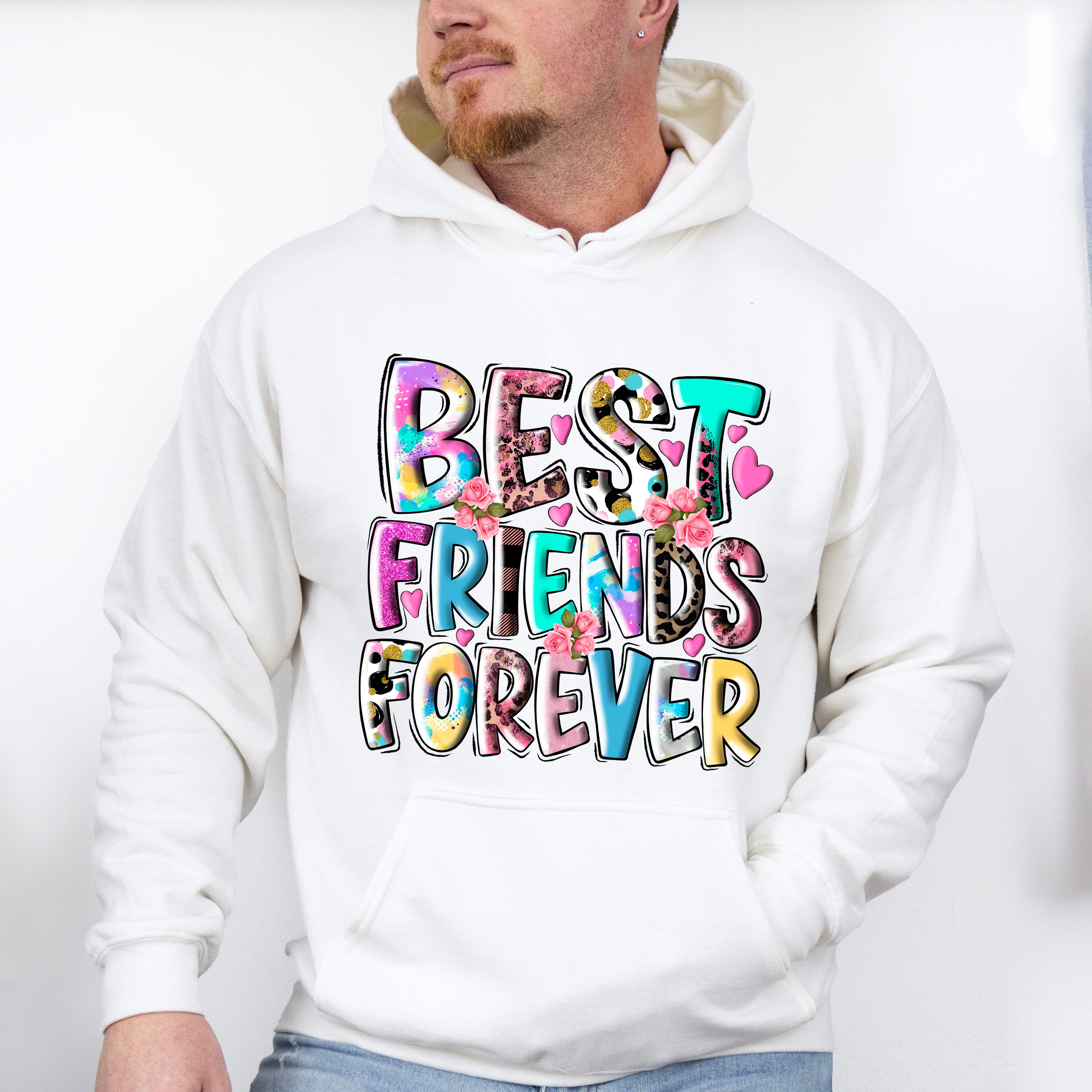 Best Friends Forever Colorful - Best Friends Unisex Crewneck T-Shirt Sweatshirt Hoodie
