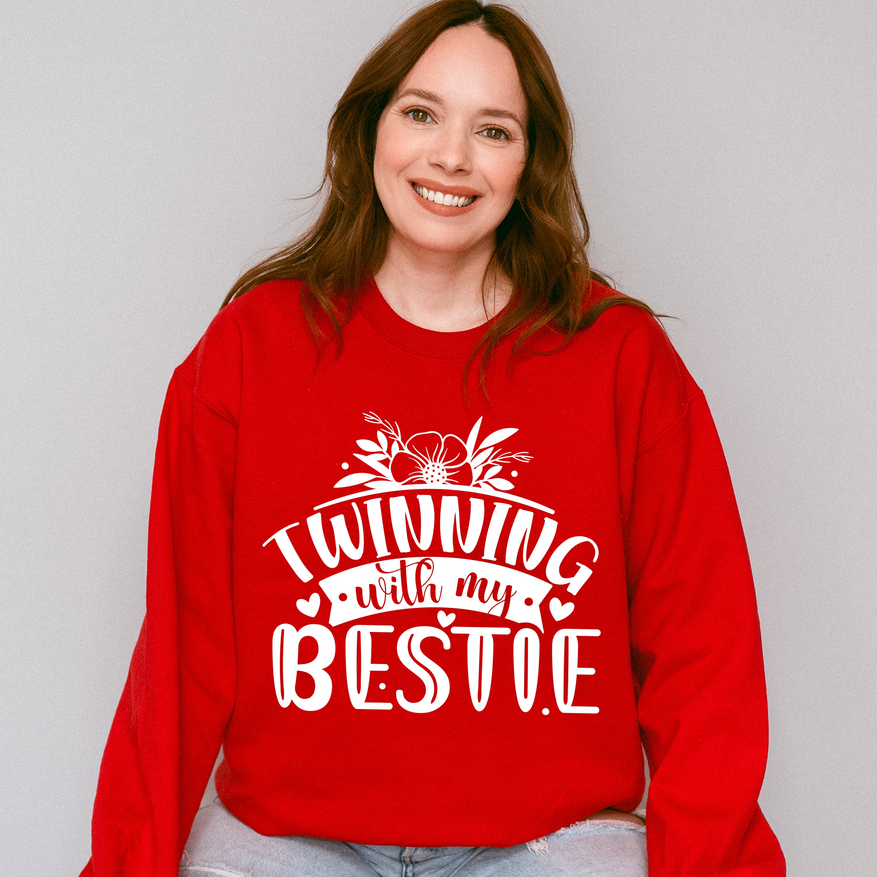 Twinning With My Bestie - Best Friends Unisex Crewneck T-Shirt Sweatshirt Hoodie