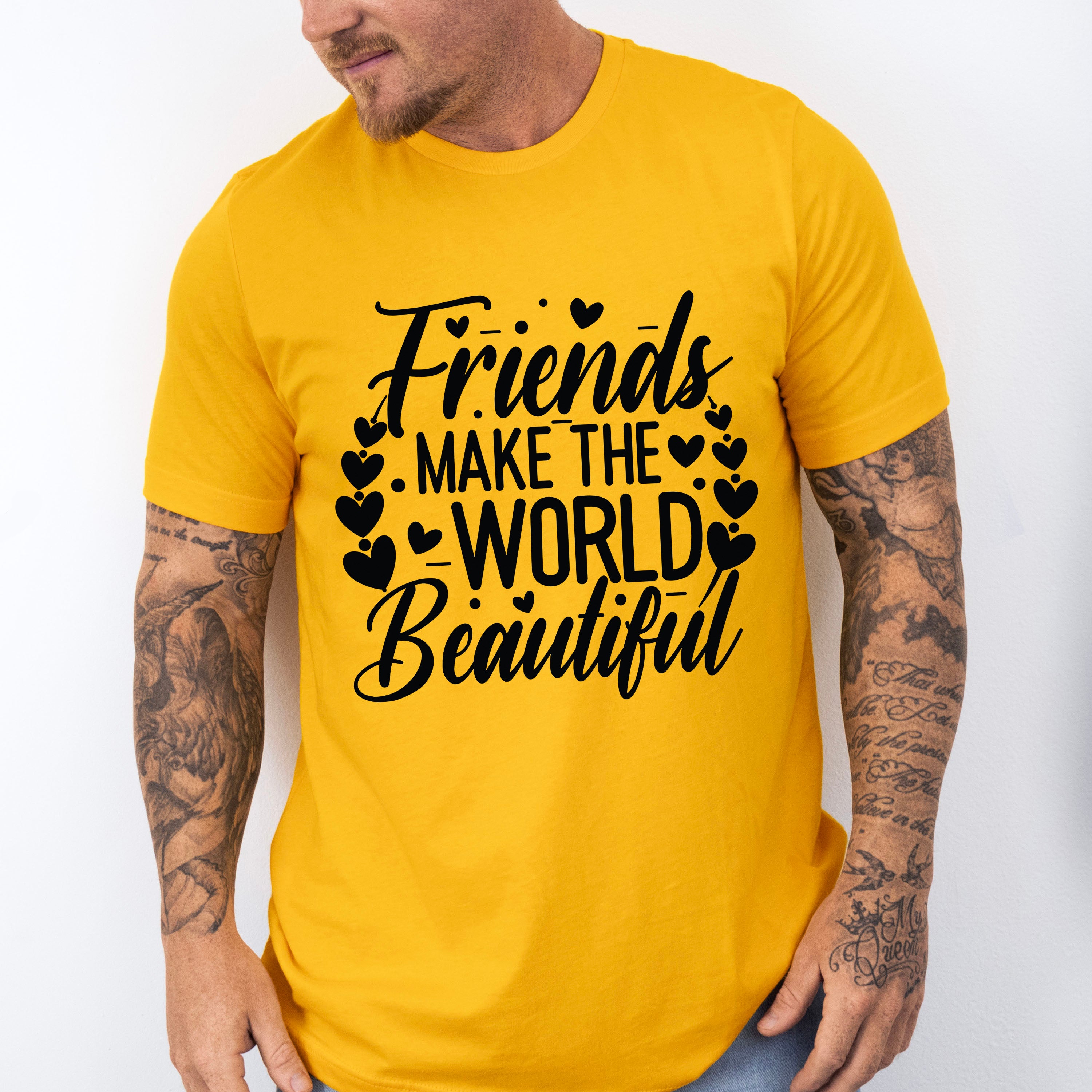 Friends Make The World Beautiful - Best Friends Unisex Crewneck T-Shirt Sweatshirt Hoodie