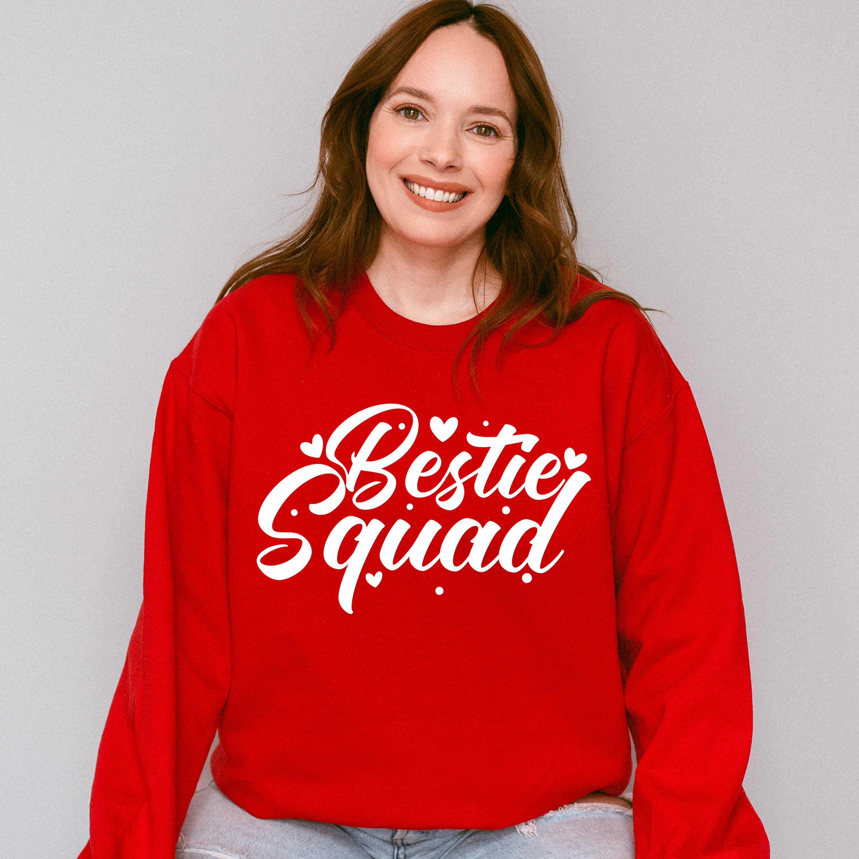 Bestie Squad Heart - Best Friends Unisex Crewneck T-Shirt Sweatshirt Hoodie