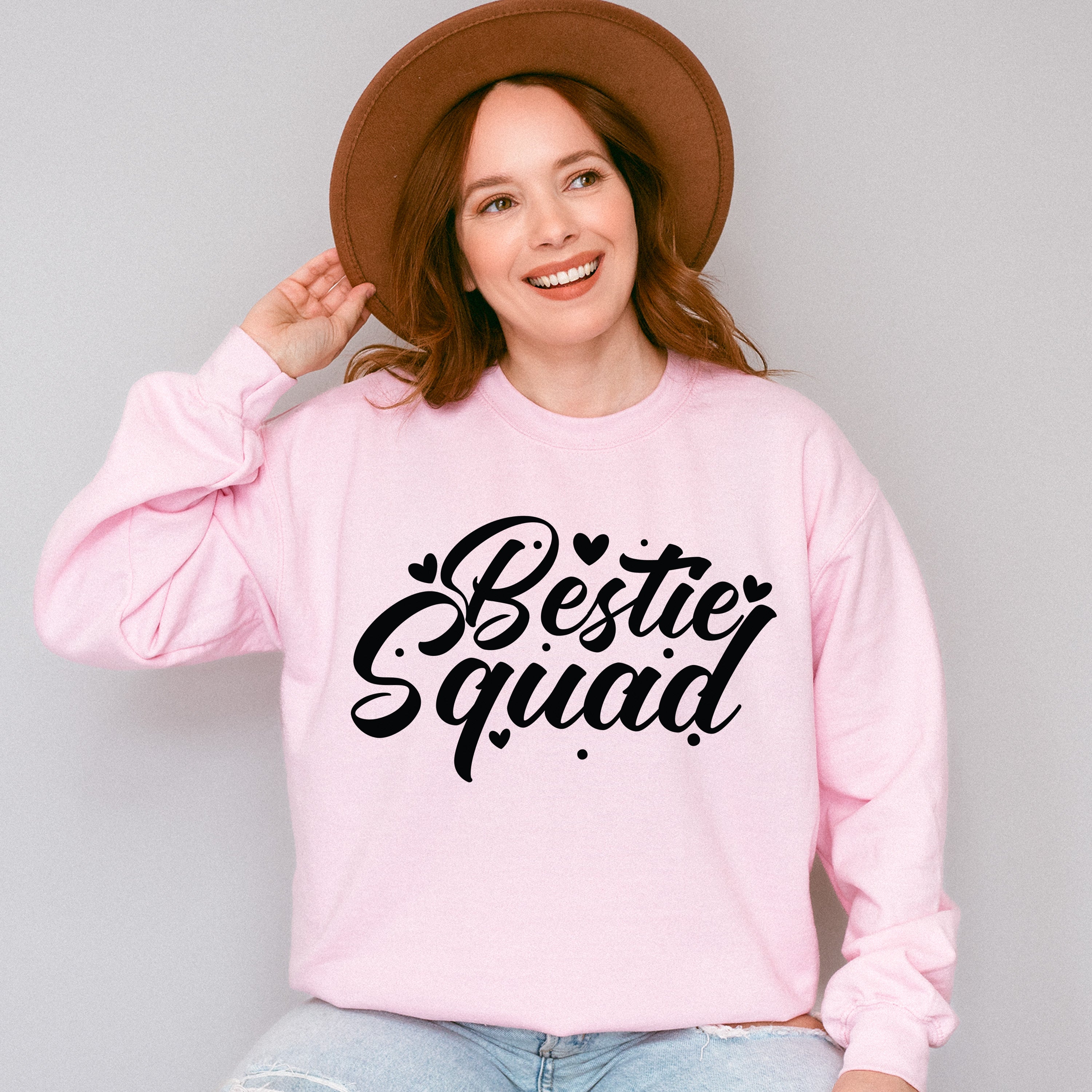 Bestie Squad Heart - Best Friends Unisex Crewneck T-Shirt Sweatshirt Hoodie