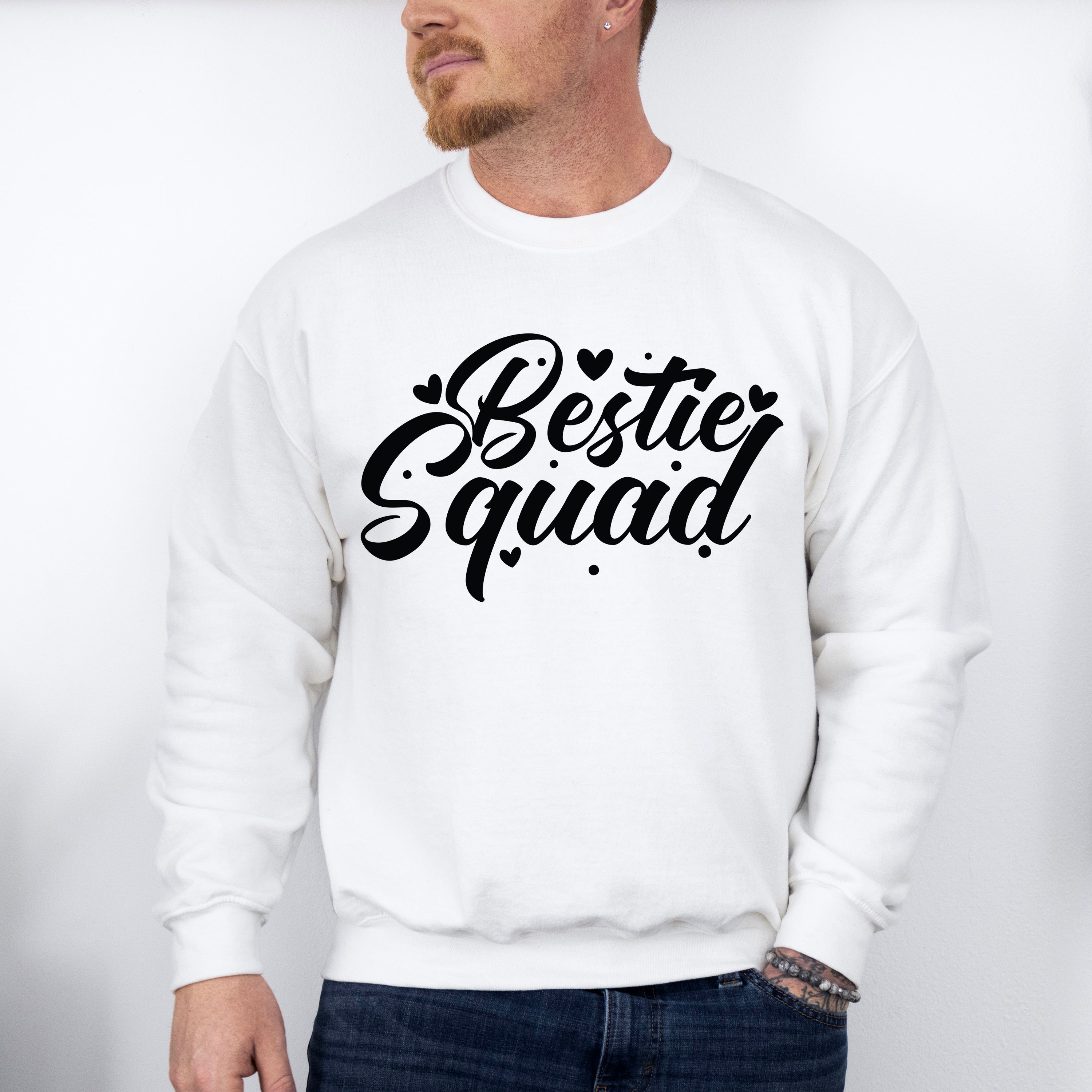 Bestie Squad Heart - Best Friends Unisex Crewneck T-Shirt Sweatshirt Hoodie