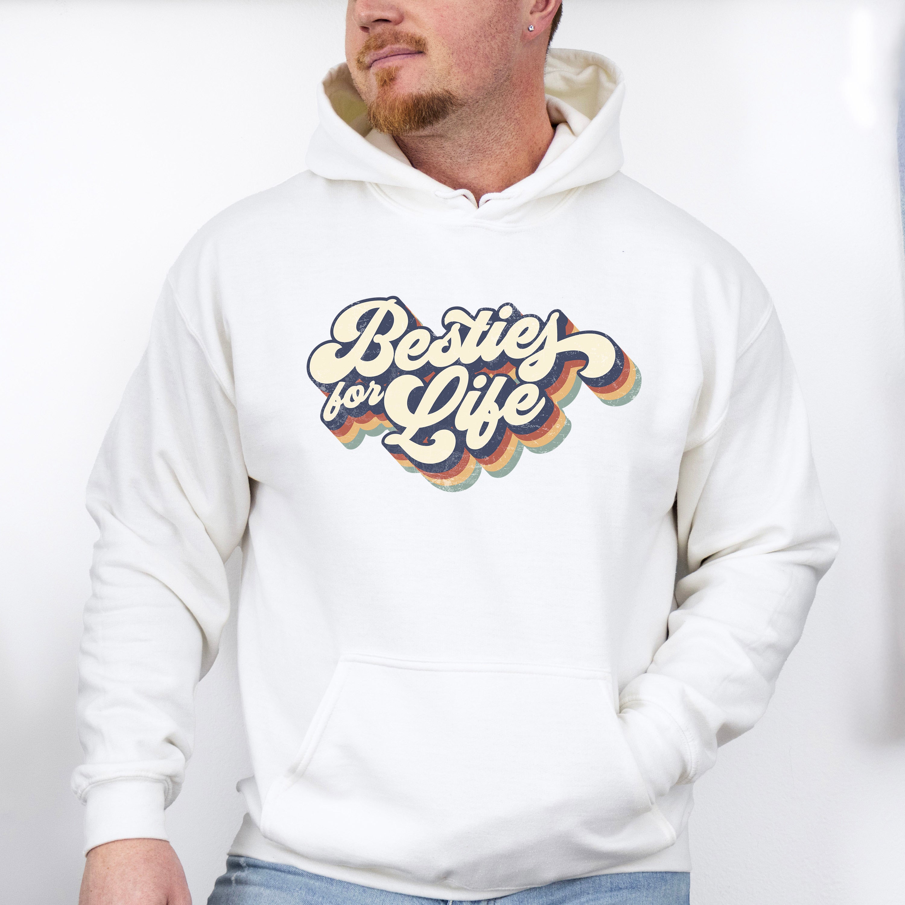 Besties For Life Vintage Design - Best Friends Unisex Crewneck T-Shirt Sweatshirt Hoodie