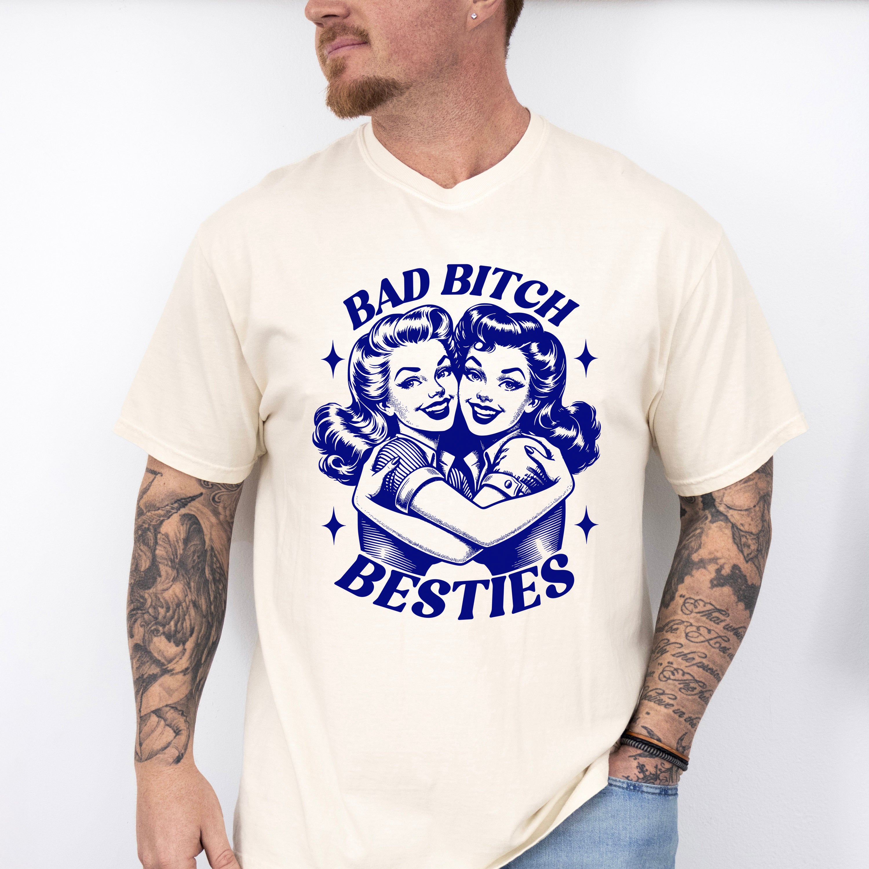 Besties Blue Design - Best Friends Unisex Crewneck T-Shirt Sweatshirt Hoodie