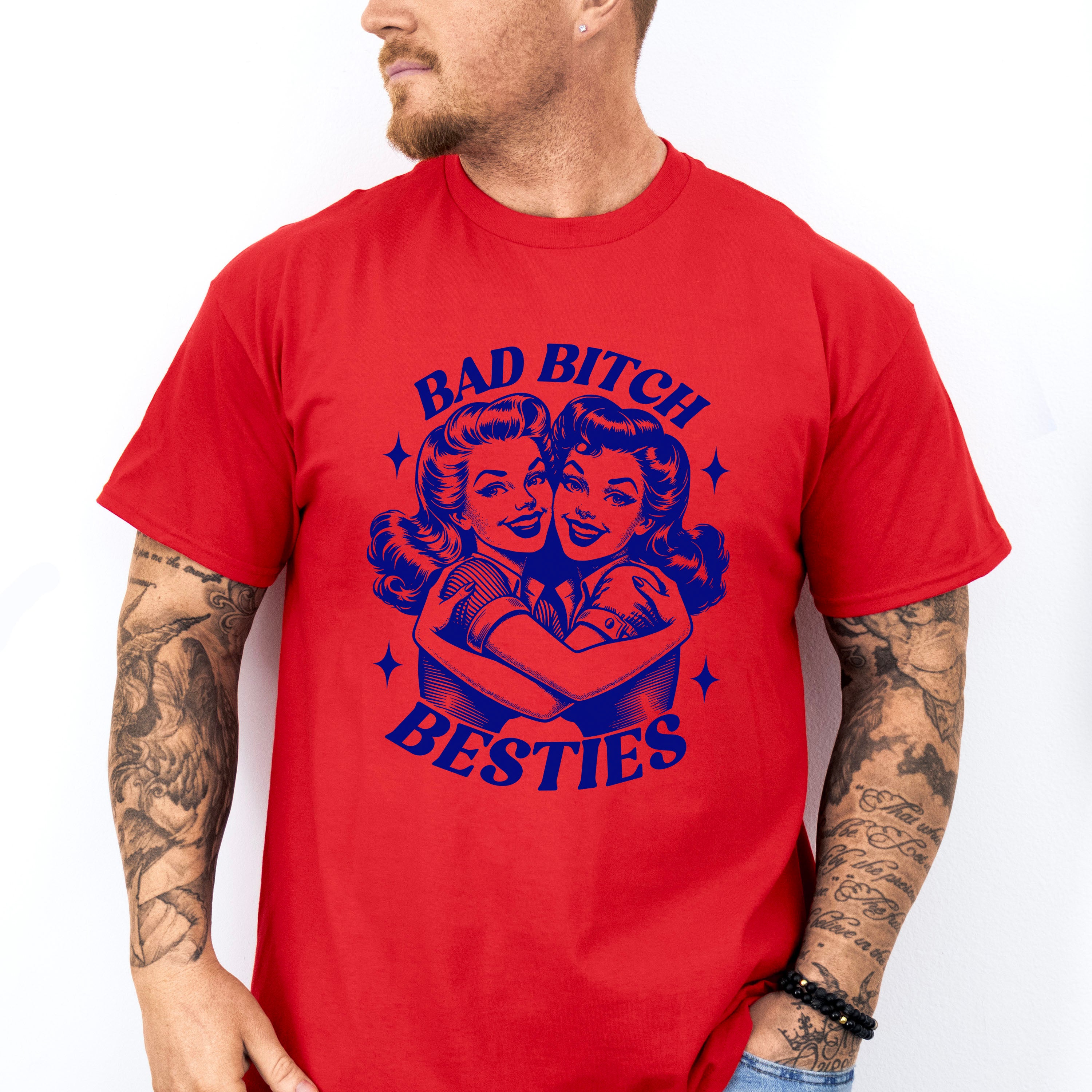 Besties Blue Design - Best Friends Unisex Crewneck T-Shirt Sweatshirt Hoodie