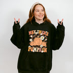Hey There Pumpkin Checkered Design - Fall Unisex Crewneck T-Shirt Sweatshirt Hoodie