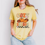 Cozy Season Pumpkin And Flowers - Fall Unisex Crewneck T-Shirt Sweatshirt Hoodie