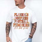 Flannels Bonfires Football Pumpkins - Fall Unisex Crewneck T-Shirt Sweatshirt Hoodie