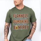 Flannels Pumpkins Bonfires - Fall Unisex Crewneck T-Shirt Sweatshirt Hoodie