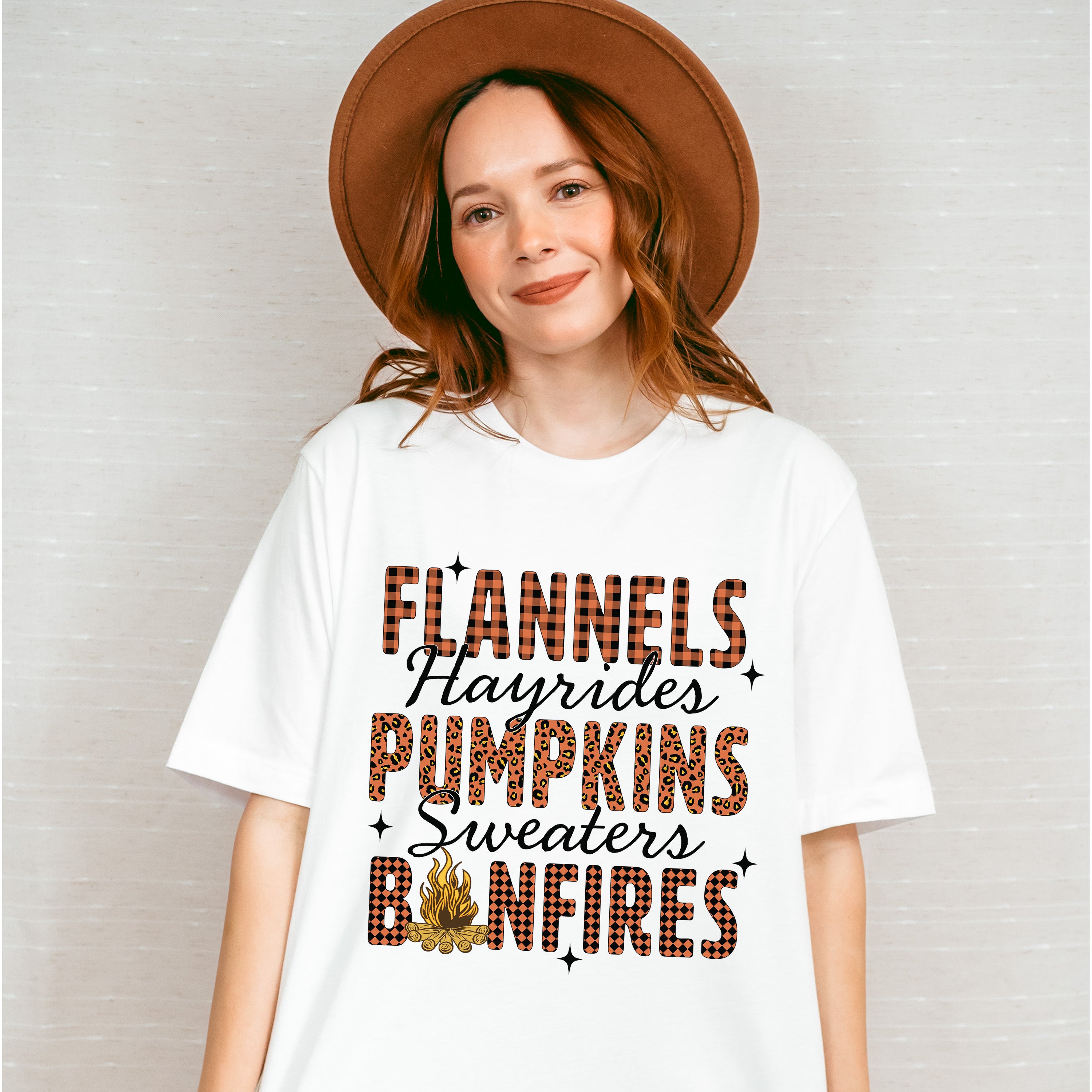 Flannels Pumpkins Bonfires - Fall Unisex Crewneck T-Shirt Sweatshirt Hoodie