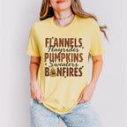 Flannels Pumpkins Bonfires - Fall Unisex Crewneck T-Shirt Sweatshirt Hoodie