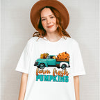 Farm Fresh Pumpkins Truck - Fall Unisex Crewneck T-Shirt Sweatshirt Hoodie